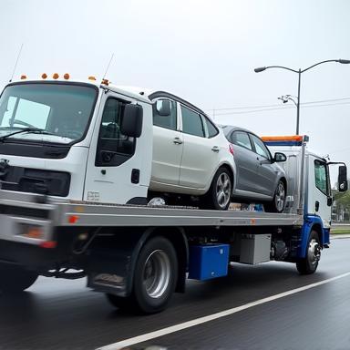 Camion Proximove chargeant une voiture